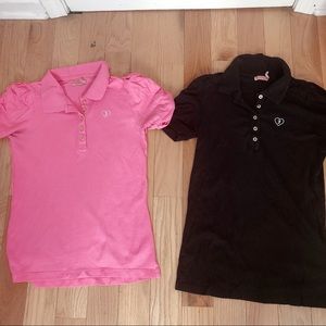 Juicy Couture Y2K pink/black polo shirts